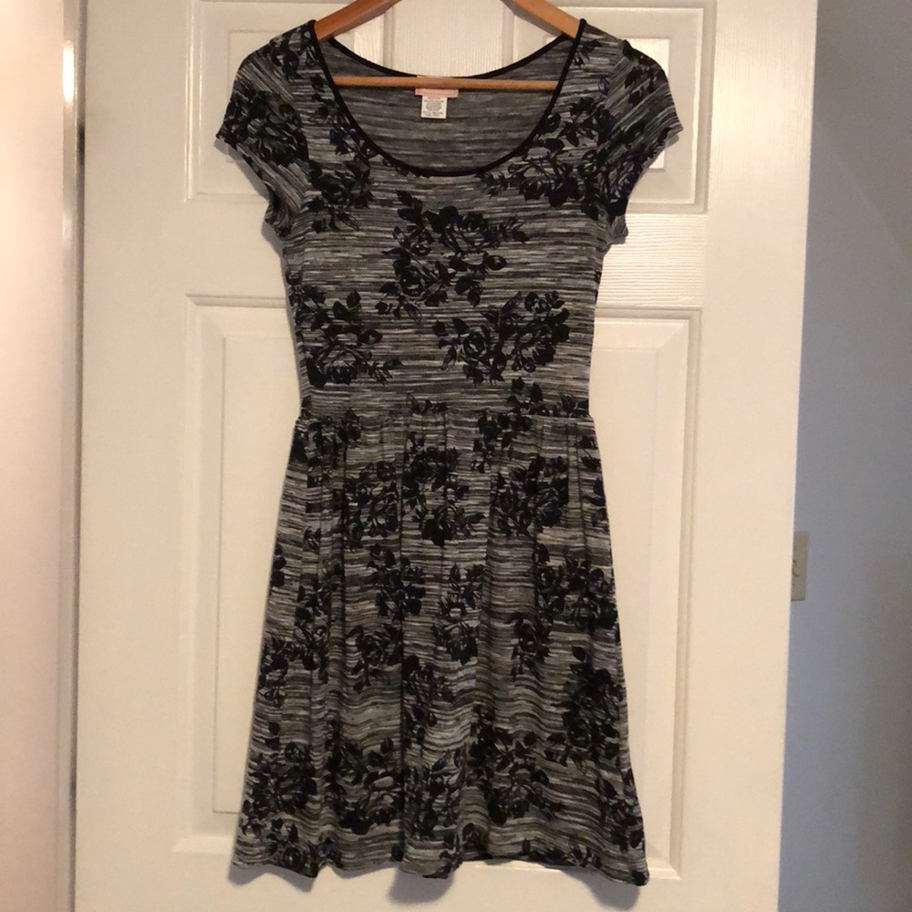 Black foral dress